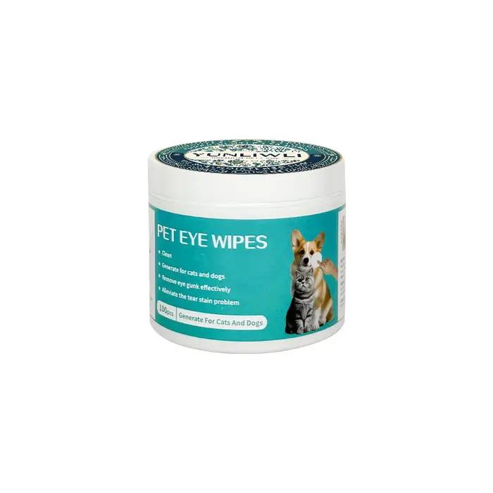 100 lingettes nettoyantes pour les yeux des chiens et des chats, lingettes nettoyantes pour enlever