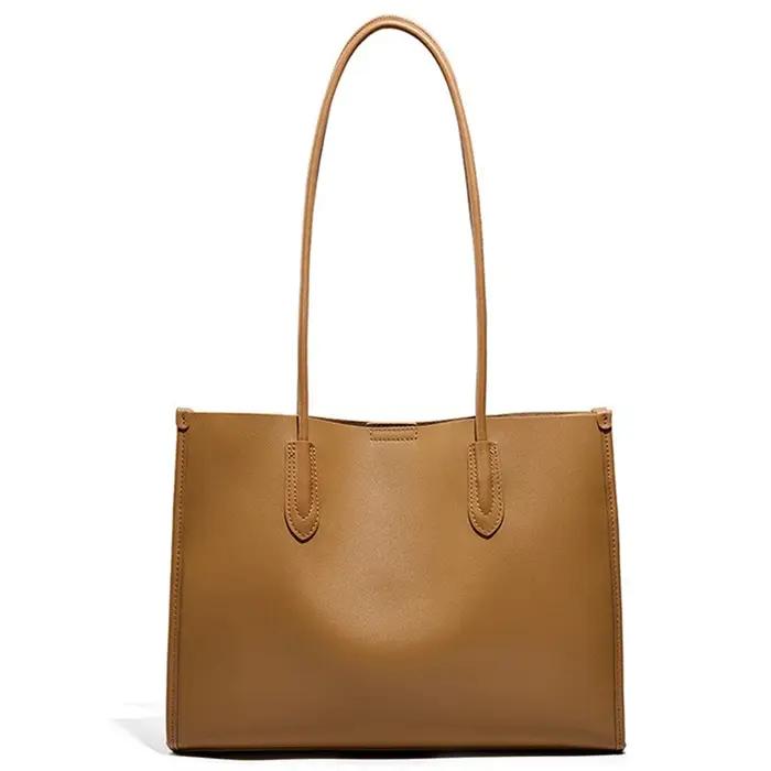 Nouveau Sac à Main Femme Kaki en Cuir Véritable