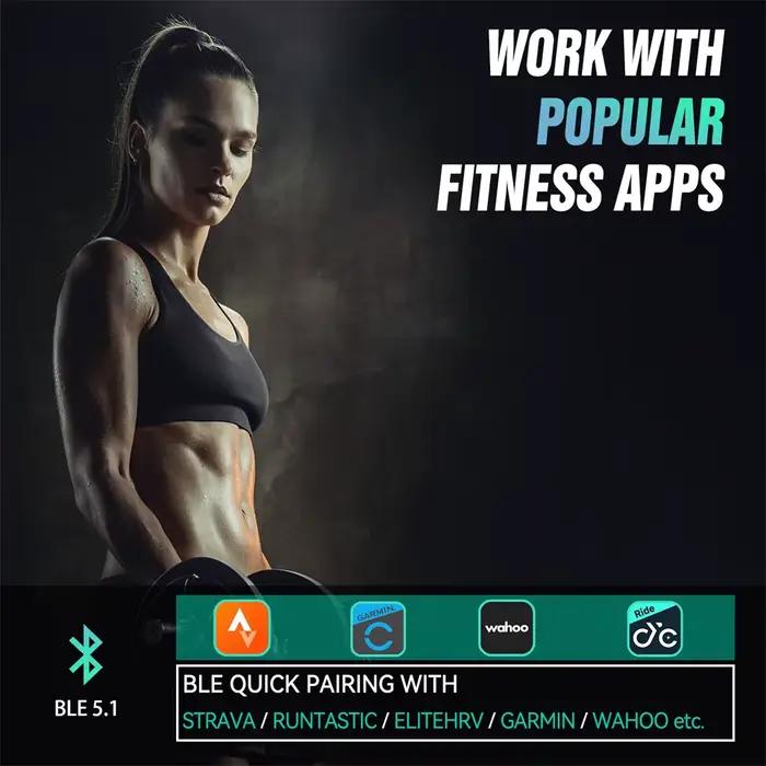 CYCPLUS capteur de fréquence cardiaque brassard ceinture de poignet Bluetooth ANT + moniteur de Fitn