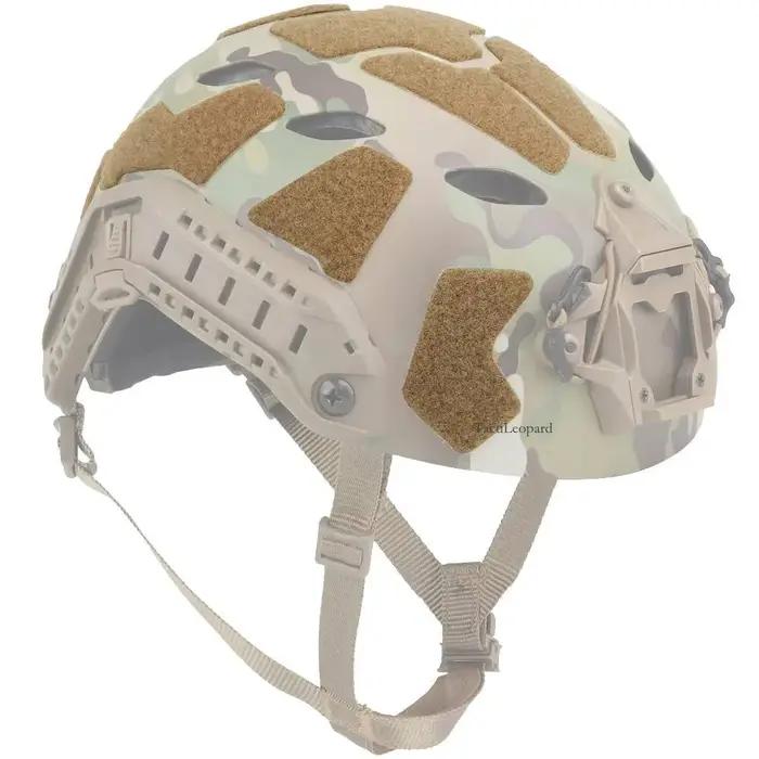 Patchs tactiques Hook & Loop pour casque FAST SF chasse - fixation camouflage et gestion câbles accessoires