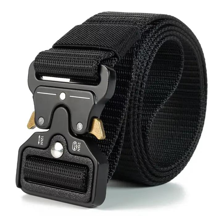 Ceinture tactique à dégagement rapide, ceinture militaire d'extérieur en Nylon véritable souple, acc