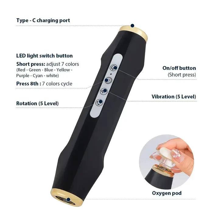 Stylo à bulles de CO2 Rechargeable, nouveau Design, Capsules d'oxygénation, dosettes, raffermissemen