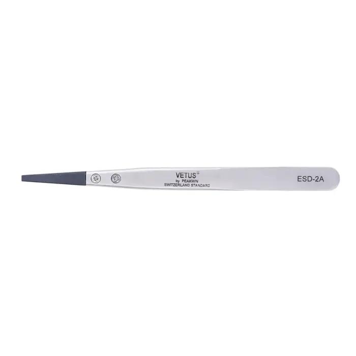 Pince à sourcils antistatique avec tête interchangeable en acier inoxydable et poignée en fibre de carbone pour soins esthétiques professionnels et personnel occassions multiples