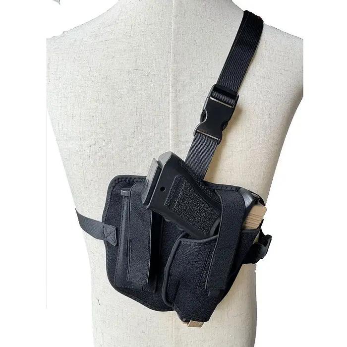 Étui pour pistolet de poitrine tactique dissimulé avec pochette magnétique pour Glock17/19 BerettaM9/PX4 1911 occaions de chasse et de sécurité