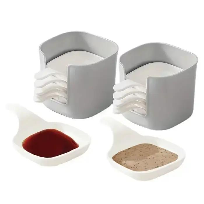 Ensemble de 7 plats à sauce en plastique rust proof pour dîners élégants et soirées festives
