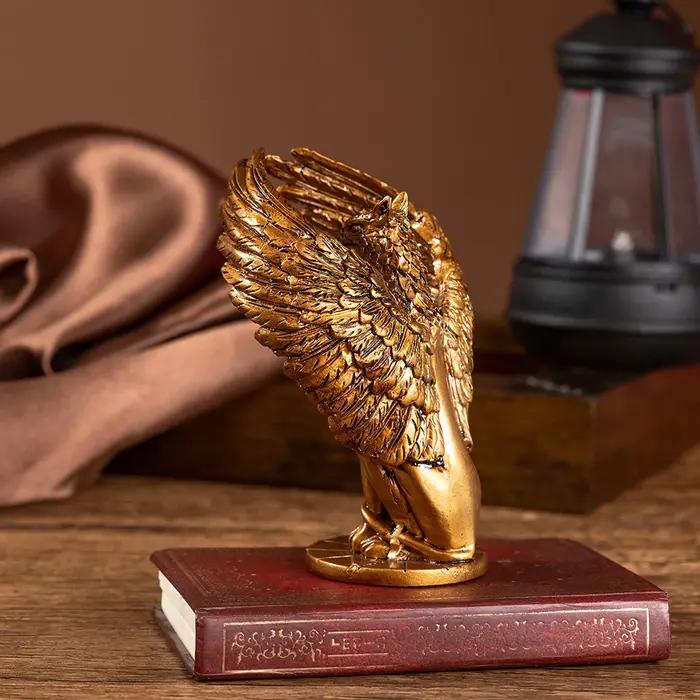 Petite statue en résine or motif griffon décoration de bureau cadeau occasion spéciale noël halloween sphinx légendaires