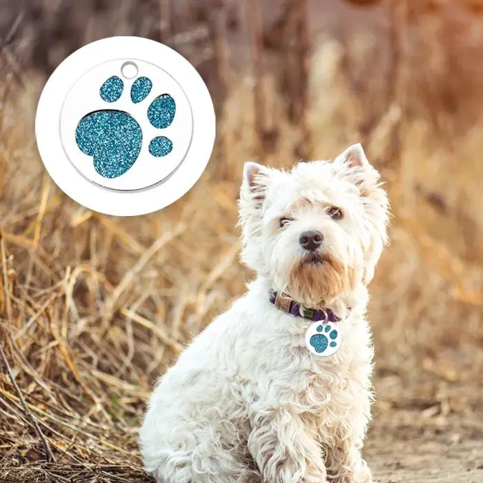 Étiquette personnalisée créative patte de chien chat
