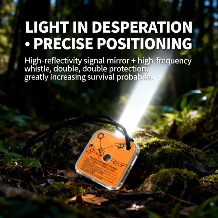 Miroir de Signalisation Réfléchissant Verre Survie Randonnée Camping Urgence Lumière Soleil Premiers Soins Occasions Spéciales