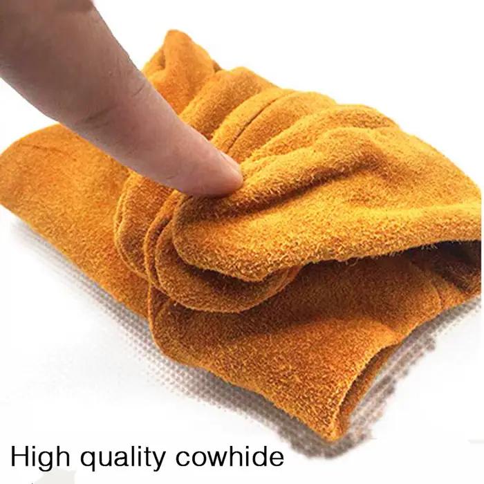 Gants travail cuir souple conducteur chasse sécurité mécanique jardin ferme soudure protection homme