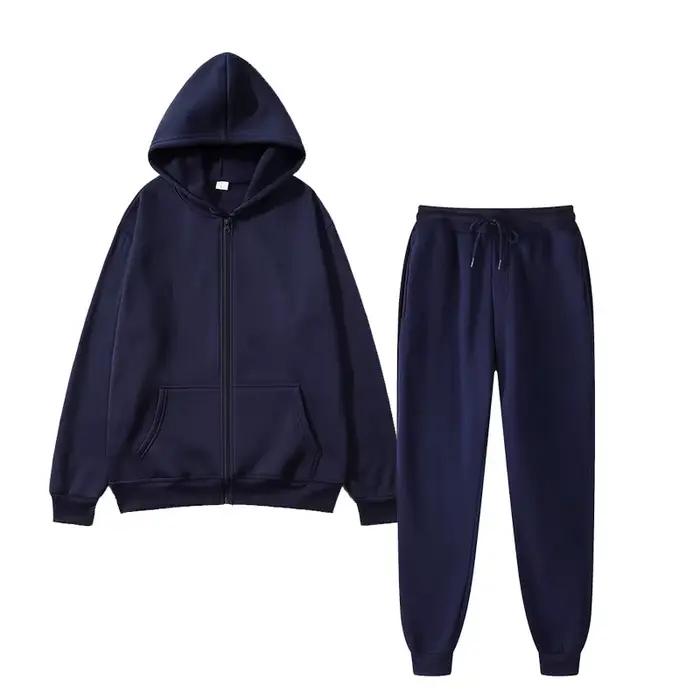 Ensemble de vêtements de sport unisexe de couleur unie