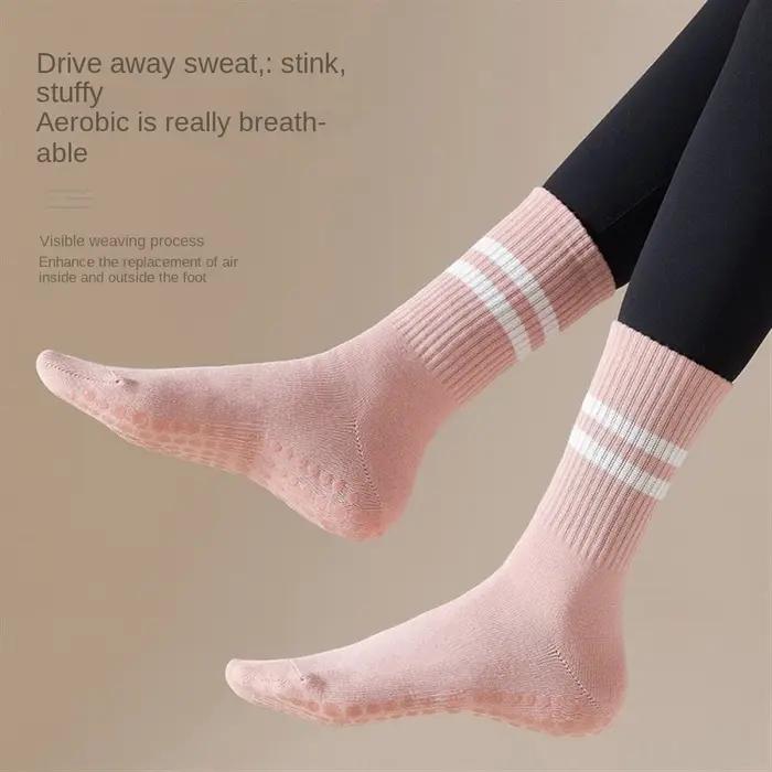 Chaussettes yoga chasse antidérapantes - Socks Pilates intérieur pour entraînement discret