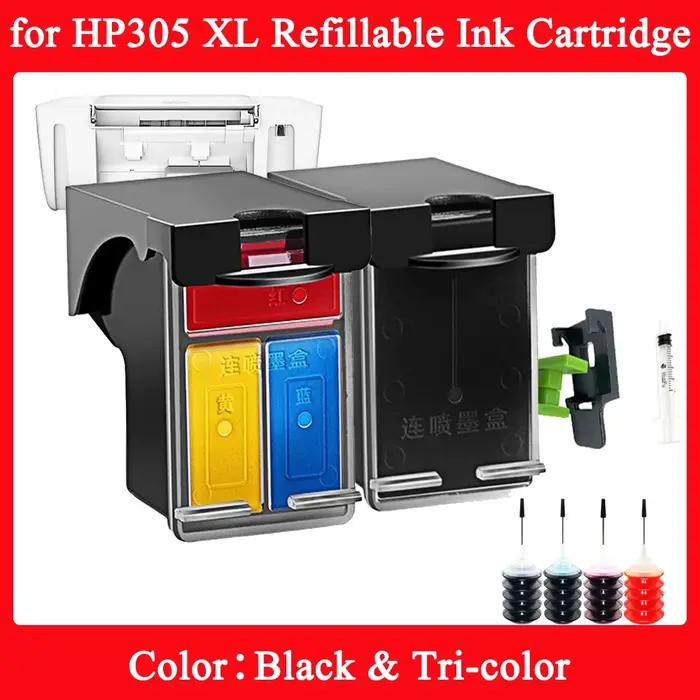 Pour cartouche d'encre rechargeable HP305XL Compatible 305 Pour HP DeskJet Plus série 4100 4110 4120 4121 4122 4130 pinters
