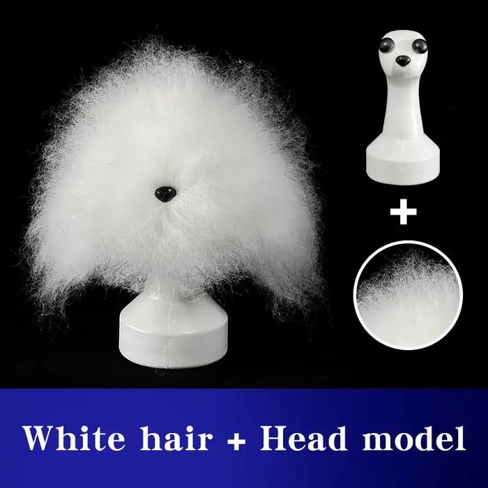Tête de chien simulée en peluche pour la formation en toilettage