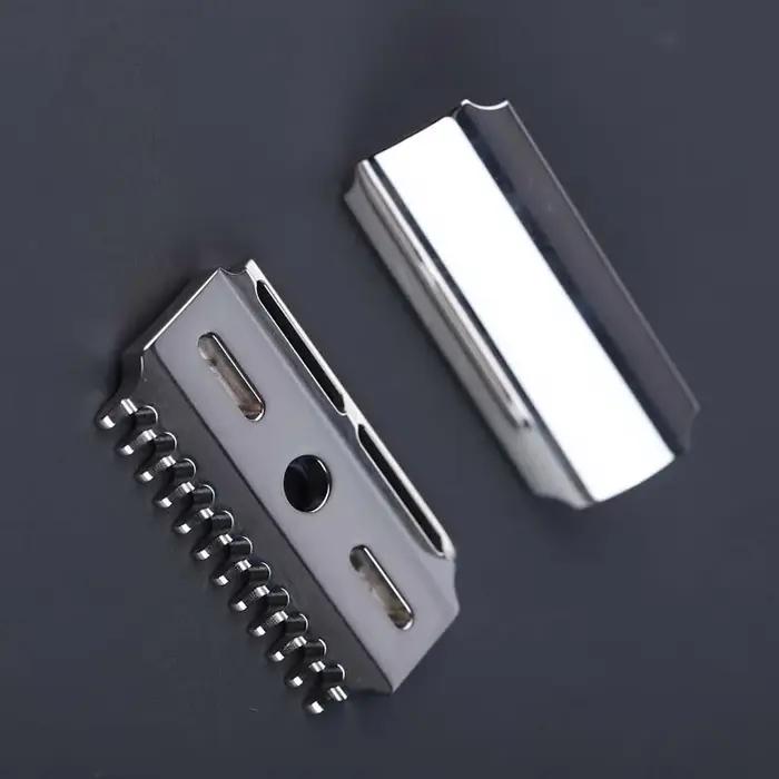 Tête de rasoir de sécurité à double peigne poli en acier inoxydable Yaqi Vostok 90DC 316 avec écart