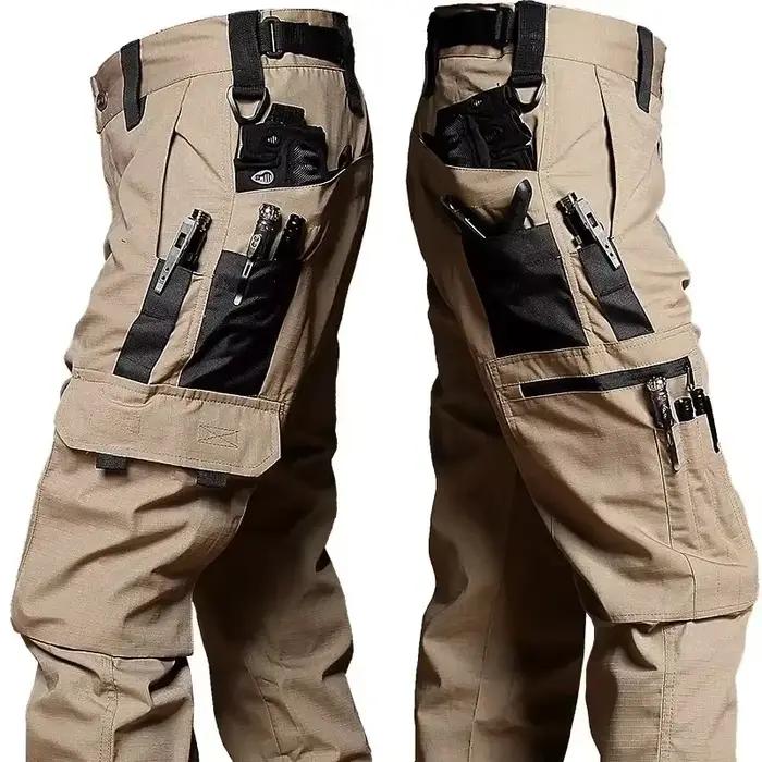 Pantalon tactique chasse homme imperméable multi-poches cargo résistant outdoor training pantalon