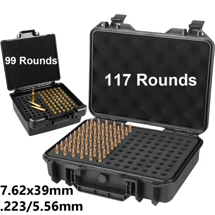 7.62x39 5.56mm 223 boîte à munitions boîtier de balle 117/99 tours support