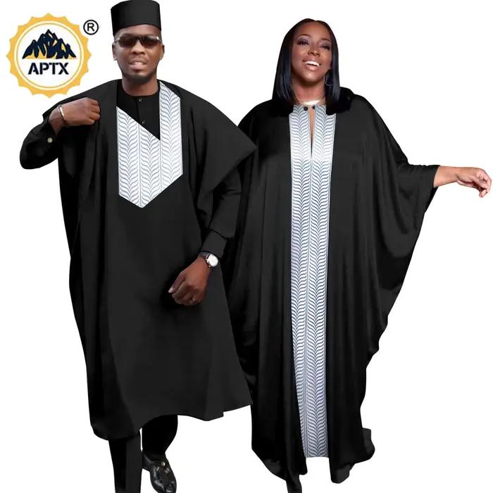 Abaya-Robes Africaines pour Femmes et Hommes, Tenues Assorties, Robes Musulmanes, Ensembles Haut et