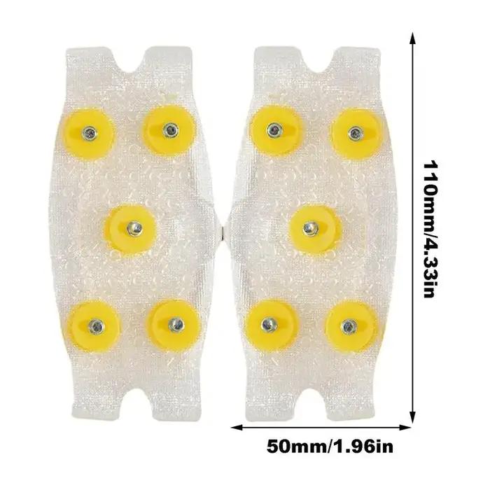 Crampons à glace en acier avec poignées de traction pour femmes et hommes, résistants à la rouille, adaptés aux chaussures de neige et de glace, sécurité et confort hivernal