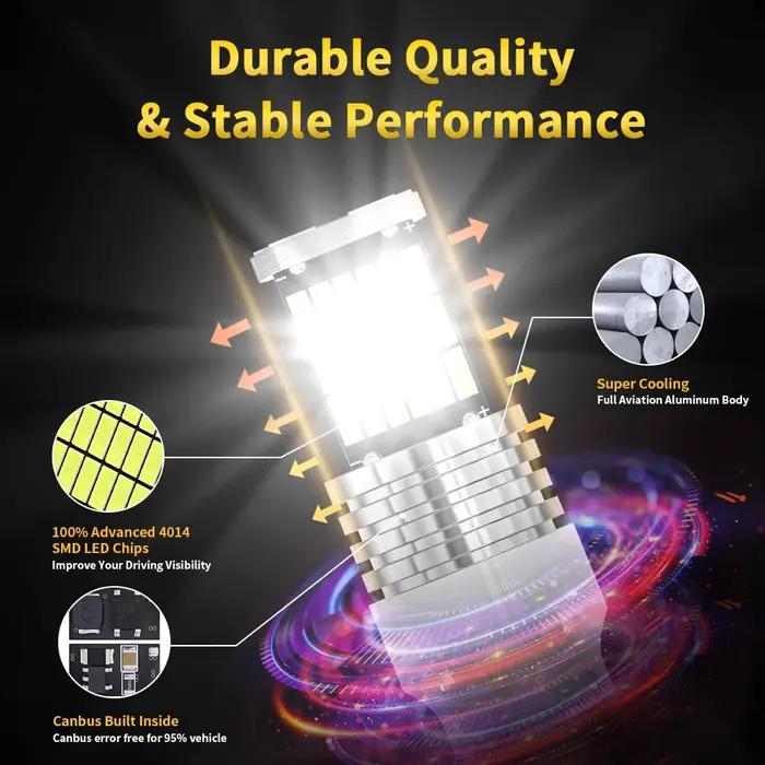 Oprah 10X lumière LED de voiture haute luminosité 1157 BAY15D T20 7443 T25 3157 45*4014SMD Canbus po