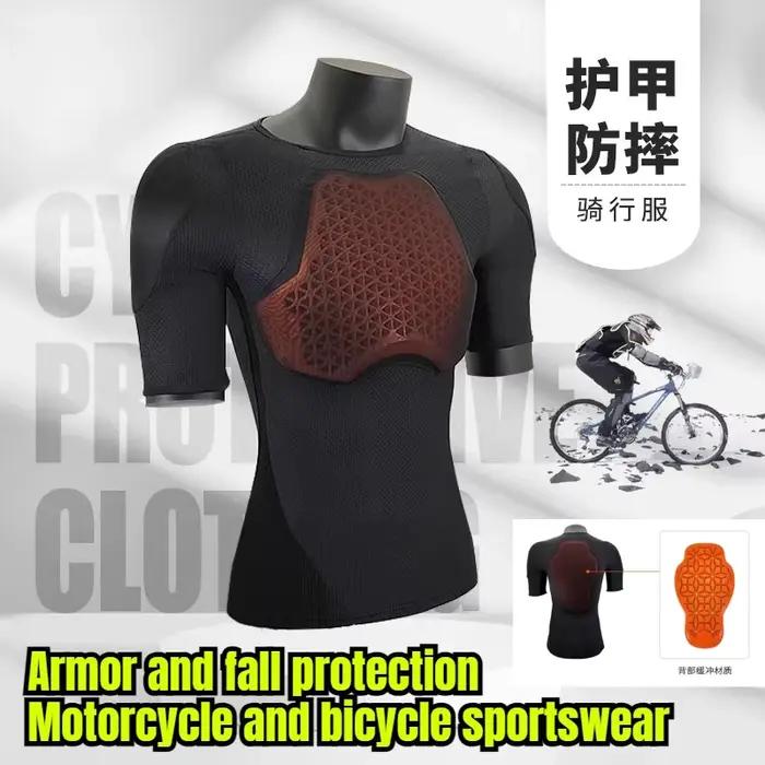 Veste de moto en élasthanne et nylon avec protection de poitrine pour hommes et femmes pour les voyages quotidiens et les sorties tout-terrain
