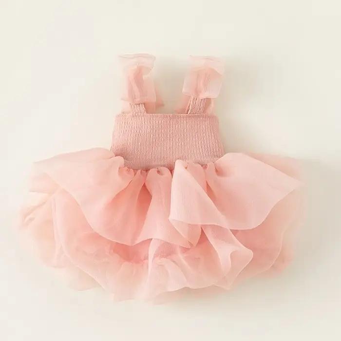 Robe Tutu noire élégante sans manches pour filles, robe de princesse pour bébé, vêtements d'été trap