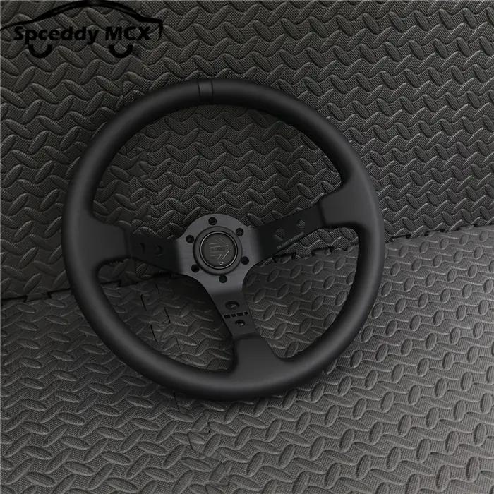Volant de voiture en daim et cuir véritable