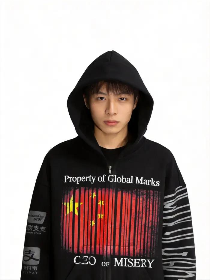 Sweat-shirts Hip Hop Grunge Chinatown pour femmes, streetwear, tops Harajuku, sweat-shirt décontracté gothique surdimensionné pour hommes, vêtements Y2k