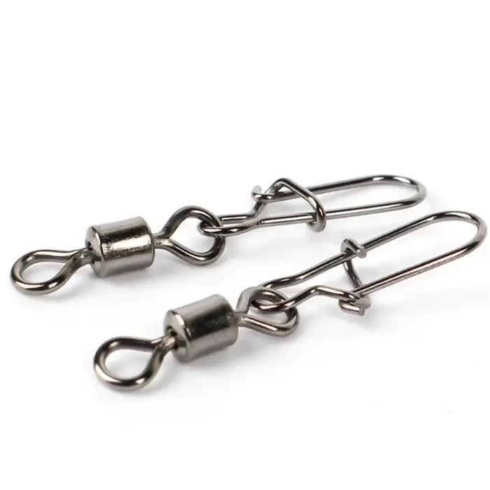 30 pcs/lot connecteur de pêche émerillons Interlock broche Snap roulant pivotant en acier inoxydable