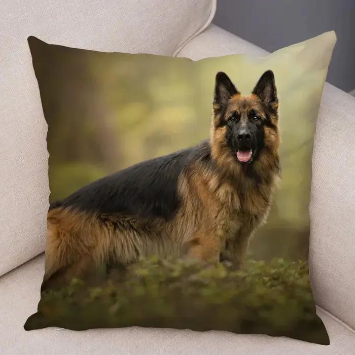 Taie d'oreiller décorative imprimée chien berger