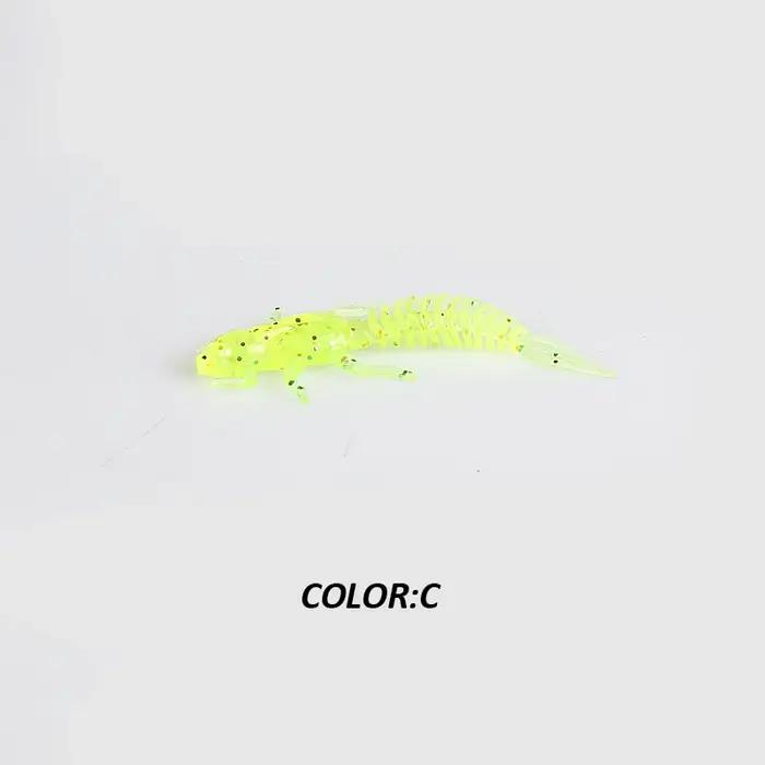 2023New portée leurres souples leurres en plastique souple larve 6 cm/5 cm appâts d'eau douce Silico