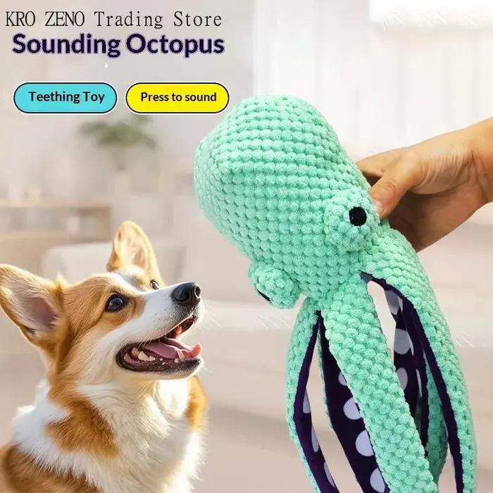 Jouet indestructible en forme de pieuvre pour chien résistant à la mastication soulageant l'anxiété pour chiots et chiens adultes occasions quotidiennes et cadeaux pour animaux de compagnie