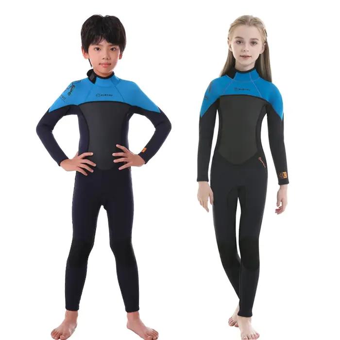 Filles épais maillot de bain garçons néoprène Surf combinaison 2.5mm sous-marine gratuit