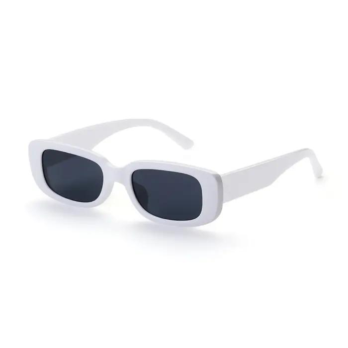 Lunettes de soleil randonnée voyage rectangle petit léopard noir - Modèle rétro chic unisexe UV400 2021