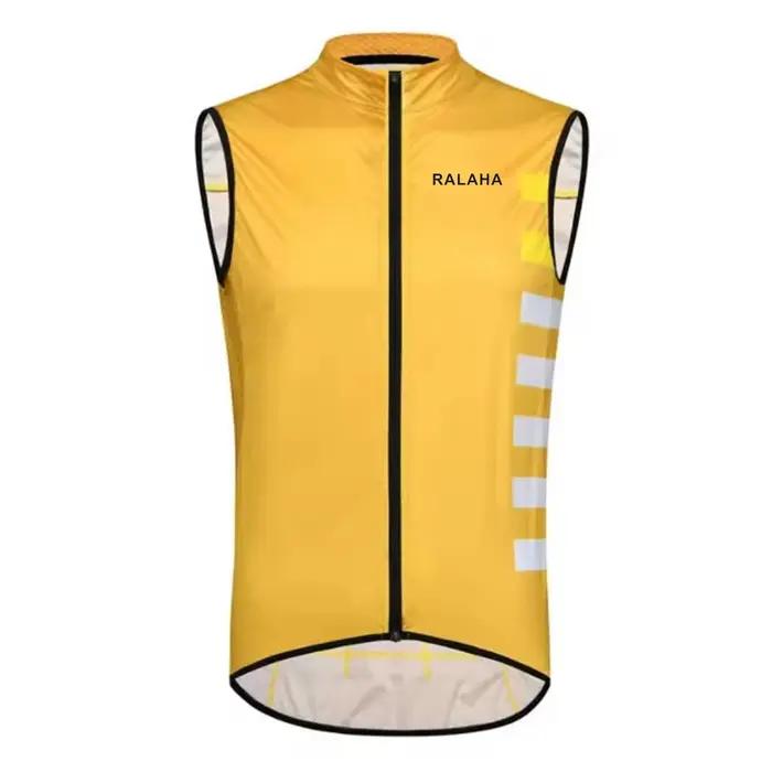 Gilet de cyclisme Ralaha imperméable et coupe-vent pour hommes, polyester, confort ajusté, respirant, séchage rapide, pour courses, randonnées et voyages urbains