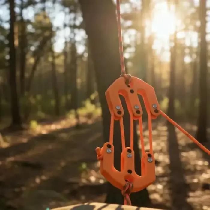 Système de palans et de poulies pour levage, équipement de chasse, outils de transport robustes pour le camping en extérieur