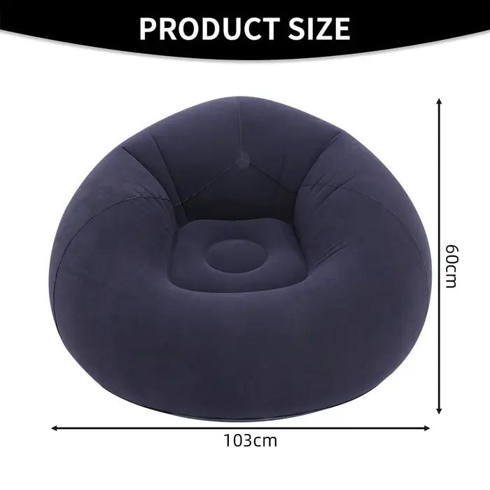 Canapé gonflable paresseux, Portable et pliable, flocage en Pvc, siège chaise longue pour une seule