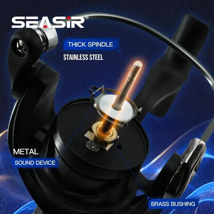 SEASIR Moulinet de pêche Spinning Black Arrow, équipement principal en métal, bobine en aluminium p
