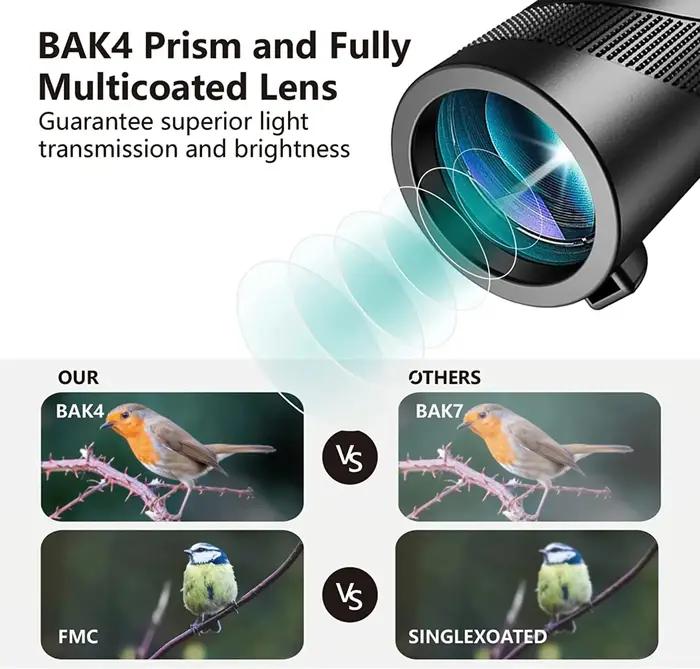 Monoculaire zoom 80x100 portable waterproof - Puissant longue distance chasse sport randonnée camping
