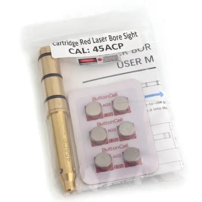 Visée d'alésage Laser tactique. 177/22LR/.223Rem/9mm/.38spl Cal, baril d'extrémité d'alésage Laser rouge pour pistolets de Revolvers, fusil, pistolets à Air