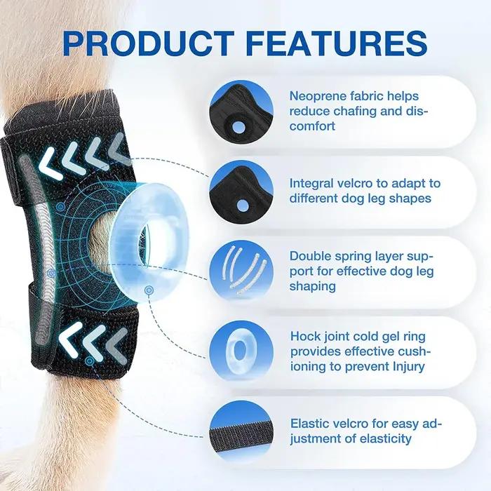Accessoire de soutien pour l'articulation du genou et du pied pour chien occasionnelle récupération et protection articulaire confortable