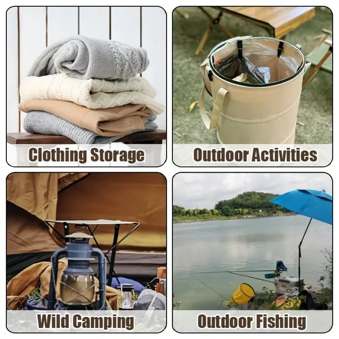 Poubelle de camping pliable multifonctionnelle