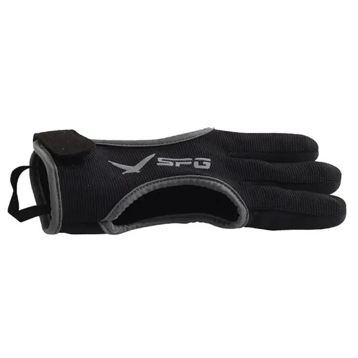 Gants de tir à l'arc 3 doigts en cuir anti-dérapant respirant pour chasse