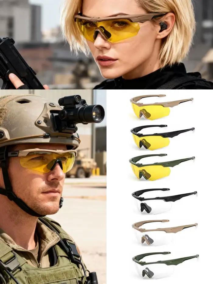 New Outdoor Military 2.0MM Tactical Goggles Windproof Dustproof CS Shooting UV40