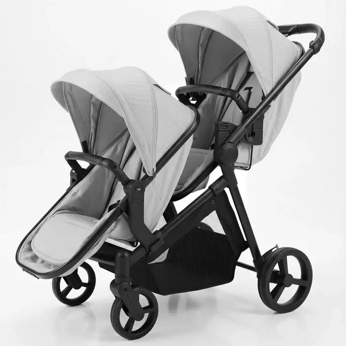 Poussette double haute visibilite warm house s600t1 pour promenades familiales confortables et sécuritaires occasions speciales enfants 0 3 ans