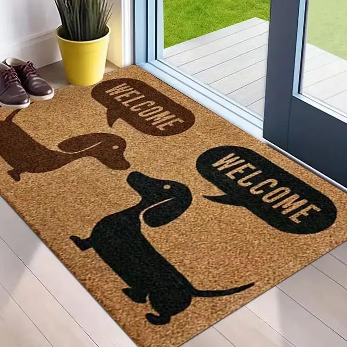 Tapis Chien Saucisson Mignon Tapis d'Intérieur Doux et Antidérapant pour Chien Saucisson Idéal pour Chambre Salon Cuisine Occasions Spéciales