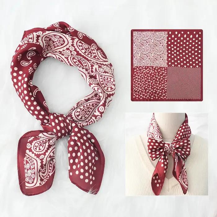 Nouveau foulard en soie foulard carré en soie pour femmes, sac à main de luxe pour femmes, foulard e