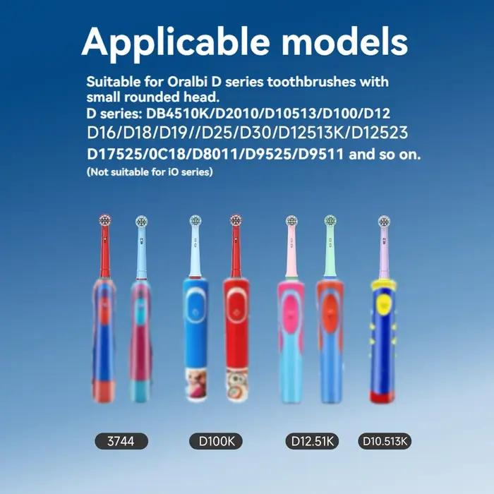 Têtes de brosse à dents électrique de remplacement pour enfants, 4/8 pièces, adaptées aux étapes Ora