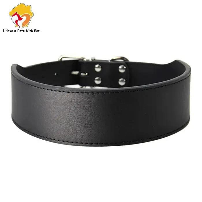 Colliers pour grands chiens en cuir microfibre Durable pour grand chien Pitbull Husky laisses de mastiff tibétain noir rose bleu rouge fournitures pour animaux de compagnie