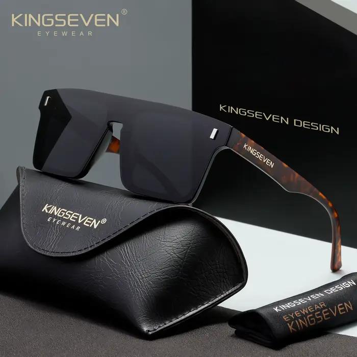 KINGSEVEN Lunettes de soleil pour hommes et femmes, anti-éblouissement, polarisées, UV400, lunettes