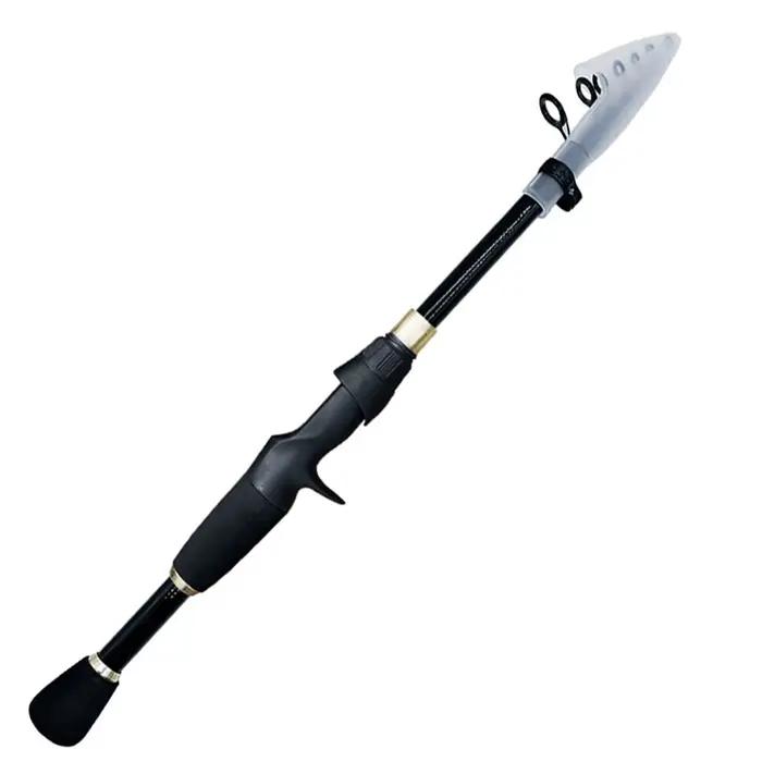 Canne à pêche télescopique 1.6-2.4m ultra légère spinning casting carbone leurres 10-30g accessoires pêche